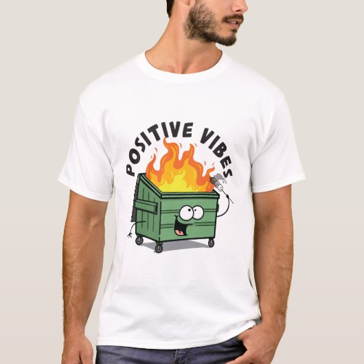 T-shirt homme à la benne pour vibes positives (Devant)