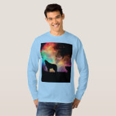 T-shirt homme à manches longues avec loup (Devant entier)