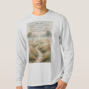 T-shirt homme à manches longues avec verset bibliq