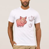 T-Shirt Homme À Trois Cochons (Devant)