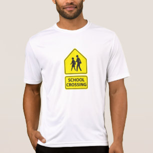 T-shirt homme actif Panneau de passage scolaire