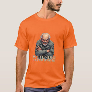 T-shirt Homme âgé en colère – Illustration de dessin animé