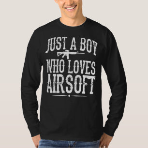 T-shirt Homme Airsofting Gun Juste Un Garçon Qui Aime Airs