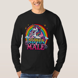 T-shirt Homme Alpha Unicorn drôle Sarcastique ironique biz