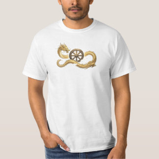 T-Shirt Homme Ancien Dragon et Roue du Dhamma - Hi