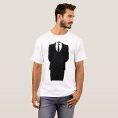 T-shirt homme anonyme de costume (Devant entier)