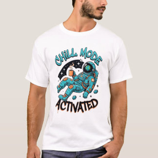 T-shirt homme Astronaute Café Mode Chill Activé