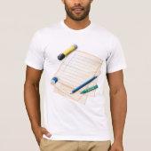 T-shirt homme au crayon et au papier (Devant)