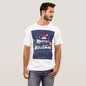 T-shirt homme avec joyeux design de Noël (Devant entier)