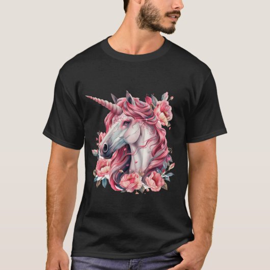 T-shirt homme avec licorne. (Devant)