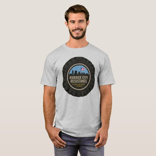 T-shirt homme avec NOUVEAU logo en caoutchouc City (Devant entier)