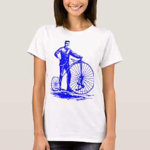 T-shirt Homme avec Penny Farthing - Bleu