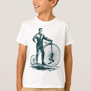 T-shirt Homme avec Penny Farthing - Vert foncé