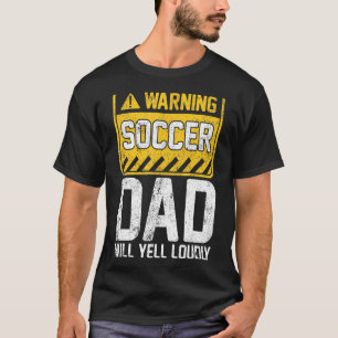 T-shirt Homme Avertissement Soccer Papa Vintage Retro Socc