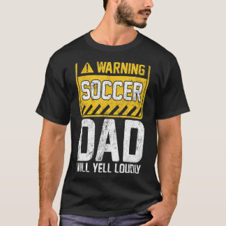 T-shirt Homme Avertissement Soccer Papa Vintage Retro Socc