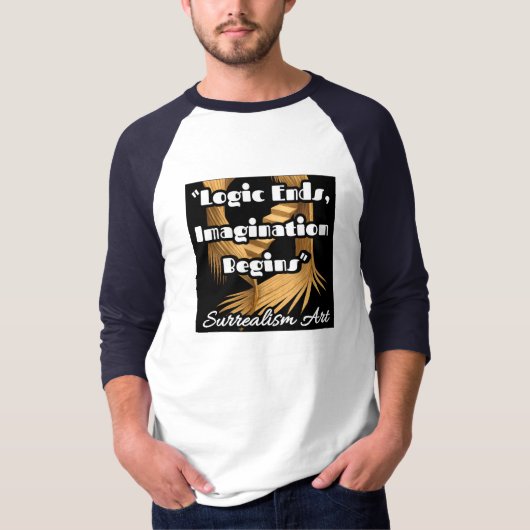 T-Shirt homme basic à manches 3/4 raglan (Devant)