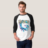 T-shirt homme basic à manches 3/4 raglan (Devant entier)