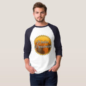 T-shirt homme basic à manches 3/4 raglan (Devant entier)
