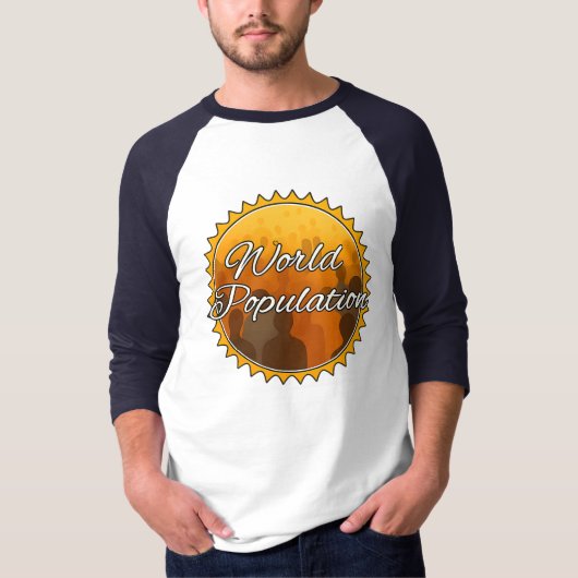 T-shirt homme basic à manches 3/4 raglan (Devant)