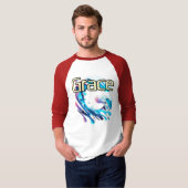 T-shirt homme basic à manches 3/4 raglan (Devant entier)