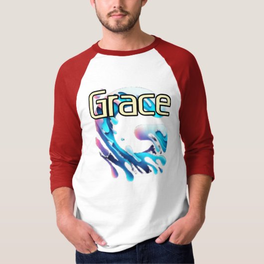 T-shirt homme basic à manches 3/4 raglan (Devant)