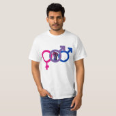 T-shirt Homme bisexuel Pouvoir LGBTQ+ (Devant entier)