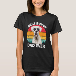 T-shirt Homme Blanc Boxer Chien Papa Vintage Boxer Papa Ch