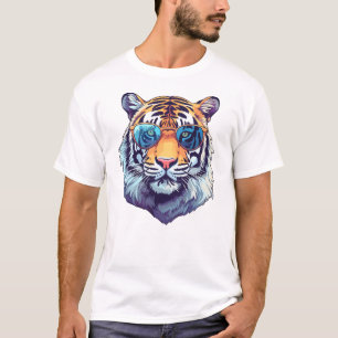 T-shirt homme blanc modifiable avec 🐯 TIGER