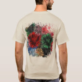 T-shirt homme Bonne année 2025 Arc-en-ciel (Dos)