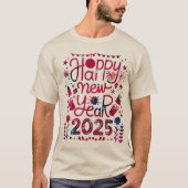 T-shirt homme Bonne année 2025 Arc-en-ciel (Devant)