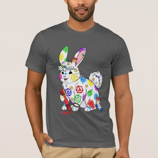 T-shirt Homme Bunny coloré ABC (Devant)