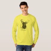T-shirt homme cerf de Noël tiré à la main (Devant entier)