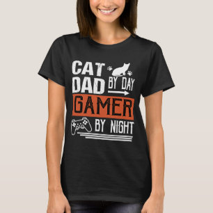 T-shirt Homme Chat Papa Par Jeu De Jour Par Fête des pères