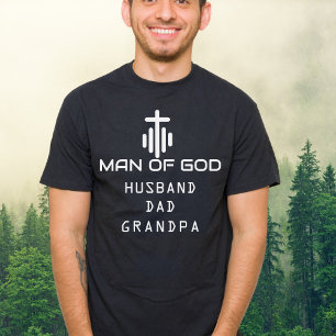 T-shirt Homme chrétien de Dieu mari papa grand-père Custom