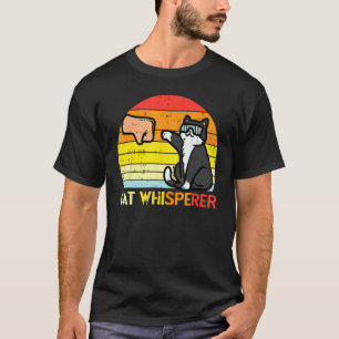 T-shirt Homme chuchoteur de chat Paw Fist Bump Coucher du