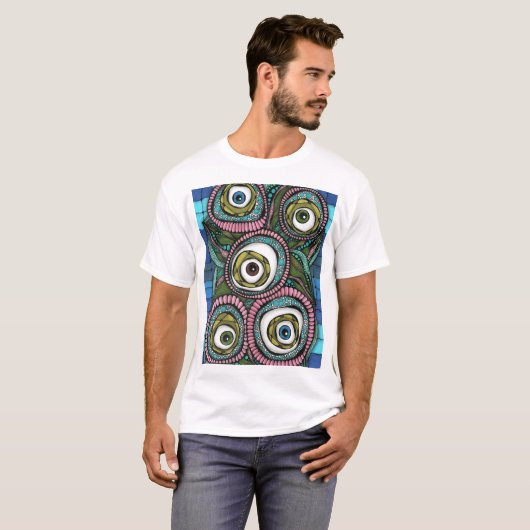T-shirt homme cool avec imprimé abstrait (Devant entier)