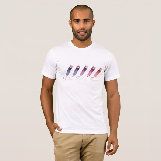 T-shirt homme crayons coloré (Devant entier)