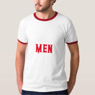 T-shirt Homme Custom Text Name Red Color Homme's Basic Rin