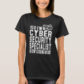 T-shirt Homme Cyber Security Expert pour le Casquette blan (Devant)