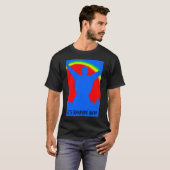 T-shirt homme d'arc-en-ciel, il pleut des hommes ! (Devant entier)