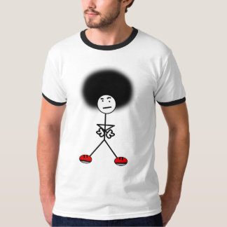 T-shirt Homme de bâton avec un Afro