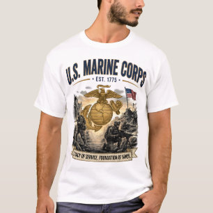 T-shirt homme de combat de l'héritage de service d