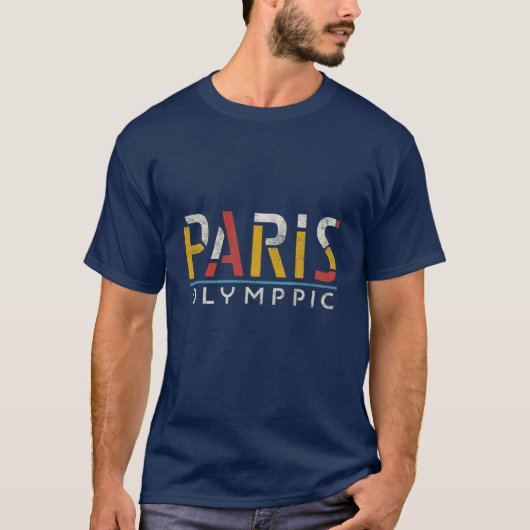 T-shirt homme de design olympique de Paris (Devant)