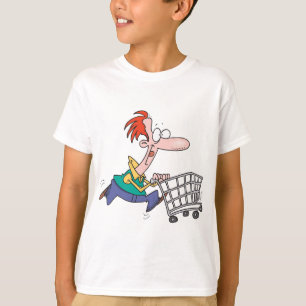 T-shirt Homme de dessin animé drôle courant avec un chario