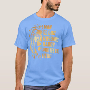 T-shirt Homme De Dieu Mari Père Protecteur Héros Mari,