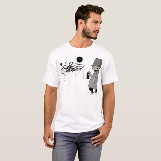 T-shirt homme de graffiti (Devant entier)