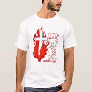 T-shirt Homme de la foi Rouge contour