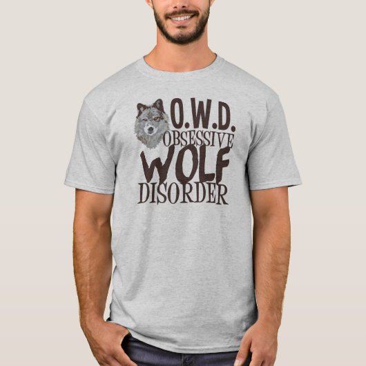 T-shirt Homme de loup gris génial (Devant)