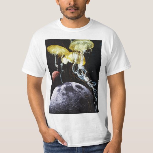T-shirt Homme de méduse spatiale (Devant)