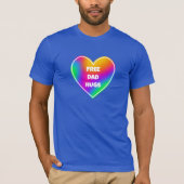 T-shirt homme de Rainbow Heart pour papa gratuit (Devant)